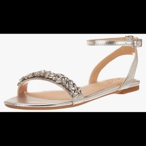 Silver Badgley Mischka Wedding Sandal